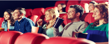 People sat in cinema seats